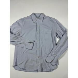 Buck Mason Mens Small Blue Oxford Button Down Shirt 100% Cotton